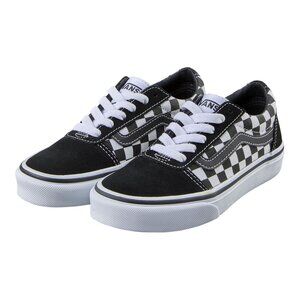 NIB VANS Ward (Checkered), Black/True White Skate Shoe (Youth Size 12)